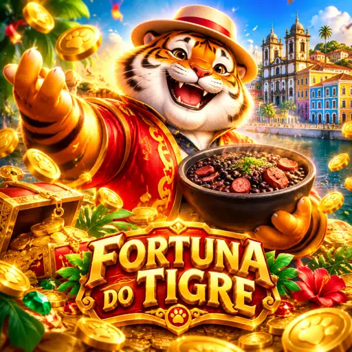 Rodada do Fortune Tiger em andamento, com dois rolos iguais travados